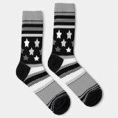 Chaussette Motif rayé horizontal avec des étoiles (Droite)
