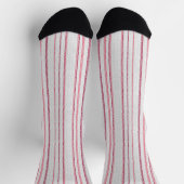 Chaussette Motif rayé pointillé. (Haut)