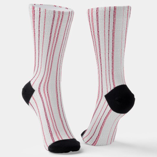 Chaussette Motif rayé pointillé. (Angulaire)