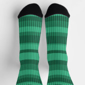 Chaussette Motif rayé vertical de nuances vertes (Haut)