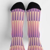 Chaussette Motif rayé violet rose jaune (Haut)