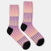 Chaussette Motif rayé violet rose jaune (Droite)