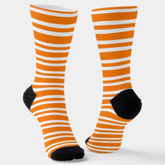 Chaussette Motif Rayures Blanches Orange (Angulaire)