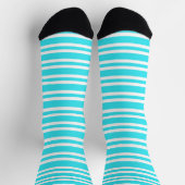 Chaussette Motif Rayures Bleu Blanc (Haut)