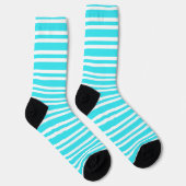 Chaussette Motif Rayures Bleu Blanc (Droite)