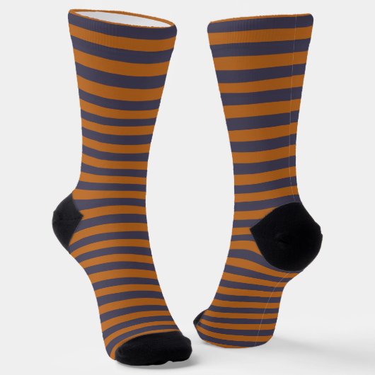 Chaussette Motif Rayures Orange Violet (Angulaire)