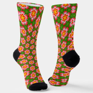 Chaussette Motif Red Lilies