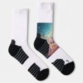 Chaussette Motif répétitif sans faille ; Noël Afrocentrique (Droite)