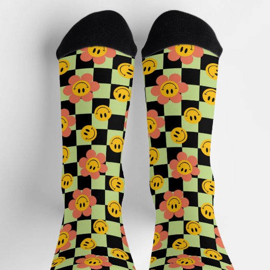 Chaussette Motif Retro Checker (Haut)