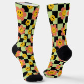 Chaussette Motif Retro Checker (Angulaire)