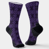 Chaussette Motif rétro couleur violet foncé (Angulaire)