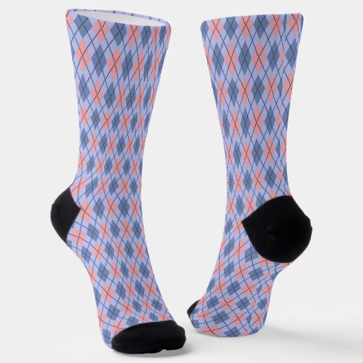 Chaussette Motif rétro rhombique. (Angulaire)