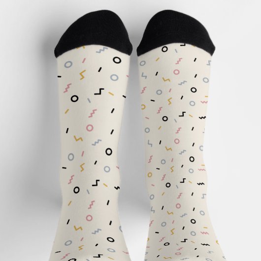 Chaussette Motif Retro Squiggle (Haut)