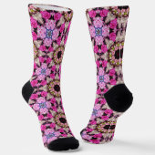 Chaussette Motif rose d'été floral (Angulaire)
