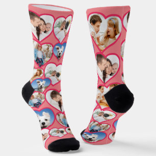 Chaussette Motif rose Elegant Red Heart   5 Collage photo