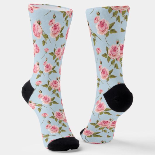 Chaussette Motif rose et Pois (Angulaire)