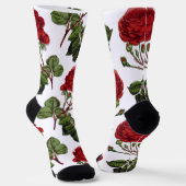 Chaussette Motif Rose Red Long Stem (Angulaire)
