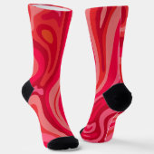 Chaussette Motif rose rouge fou (Angulaire)