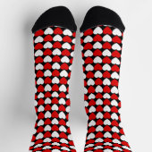 Chaussette Motif rouge blanc et noir (Haut)