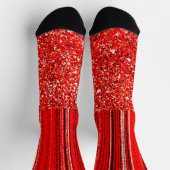 Chaussette Motif rouge, blanc et noir (Haut)