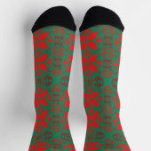 Chaussette Motif rouge et vert festif (Haut)