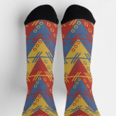 Chaussette Motif rouge or et bleu du Sud-Ouest (Haut)