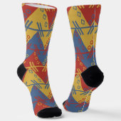 Chaussette Motif rouge or et bleu du Sud-Ouest (Angulaire)
