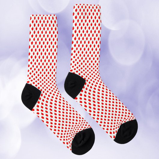 Chaussette Motif rouge pomme