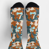 Chaussette Motif sans couture avec filles noires et blanches (Haut)