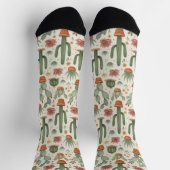 Chaussette Motif sans couture de cactus de désert succulent (Haut)