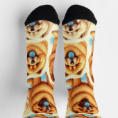 Chaussette Motif sans couture de Chow-Chow Retro (Haut)
