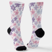 Chaussette Motif sans couture de fleurs Y2K (Angulaire)