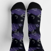 Chaussette Motif sans couture de l'espace extérieur violet fa (Haut)