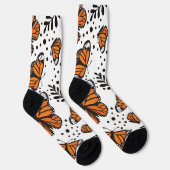 Chaussette Motif sans couture de papillon monarque dessiné à (Droite)