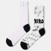 Chaussette Motif sans couture gothique (Gauche)