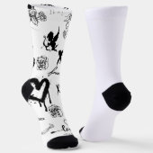 Chaussette Motif sans couture gothique (Angulaire)