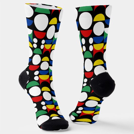 Chaussette Motif scandinave noir du Bauhaus du milieu du sièc