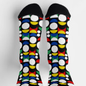 Chaussette Motif scandinave noir du Bauhaus du milieu du sièc (Haut)