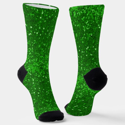 Chaussette Motif scintillant vert de la St. Patrick (Angulaire)