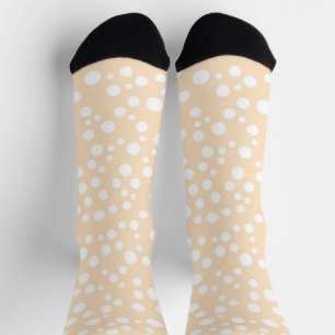Chaussette Motif simple blanc pointillé sur arrière - plan pê