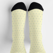 Chaussette Motif simple crème et bleu clair Polka (Haut)