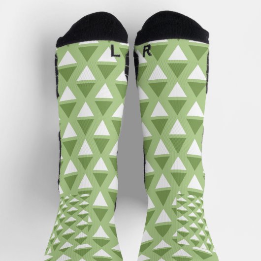 Chaussette Motif simple vert pastel (Haut)