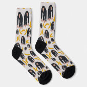 Chaussette Motif singe chimpanzé et banane (Droite)