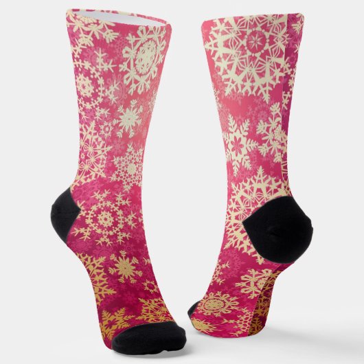 Chaussette Motif Snowflake (Angulaire)