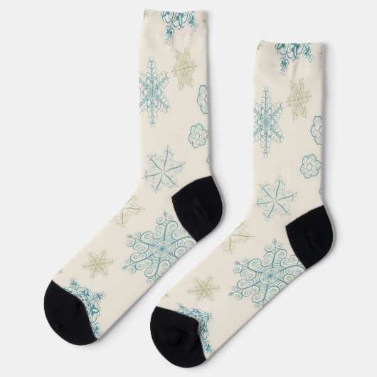 Chaussette Motif Snowflake (Gauche)