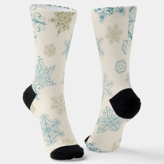 Chaussette Motif Snowflake (Angulaire)