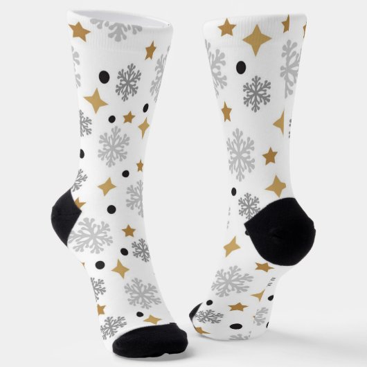 Chaussette Motif Snowflake (Angulaire)