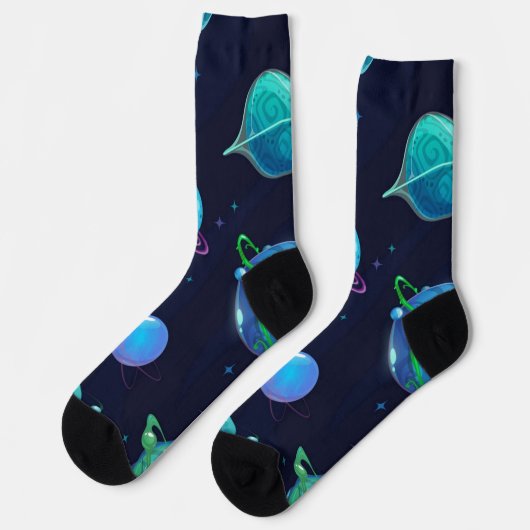 Chaussette Motif spatial (Gauche)