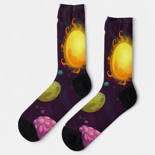 Chaussette Motif spatial (Gauche)