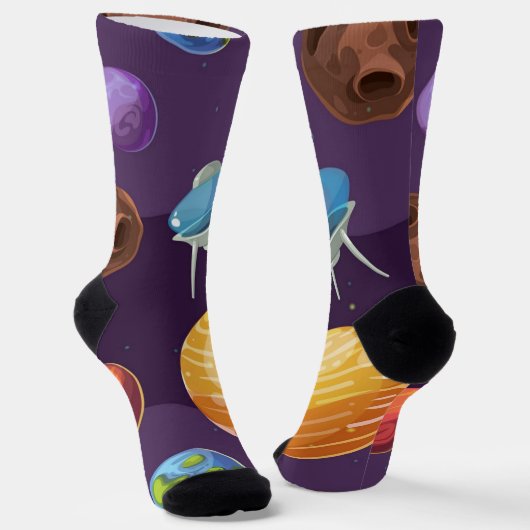 Chaussette Motif spatial (Angulaire)